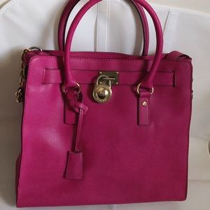 Michael Kors saffiano leather hamilton large tote